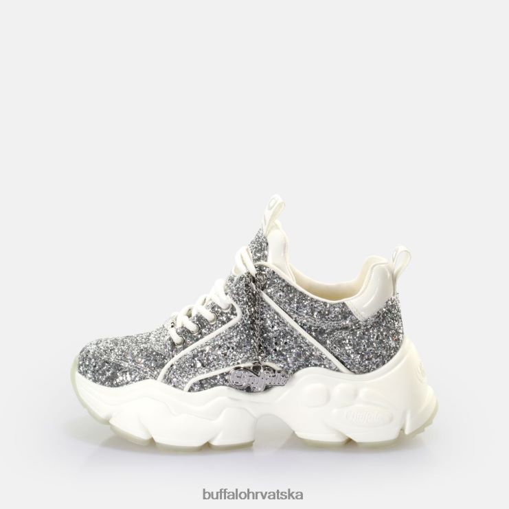 bijela/srebrna Buffalo binary glam sneaker sneaker low vegan |tenisice TDD6T501